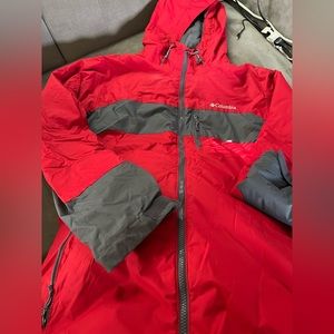 Columbia Thermal Coil Jacket Mens Large Tall Red Coat Mens Outdoor Jacket